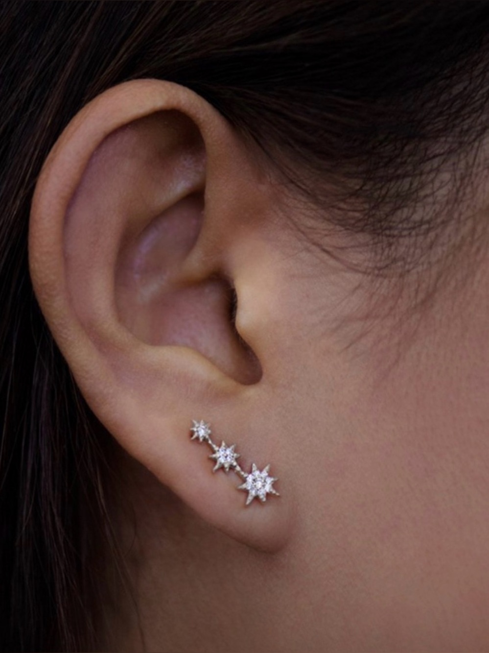 Anzie Aztec North Star Trio Stud Earrings